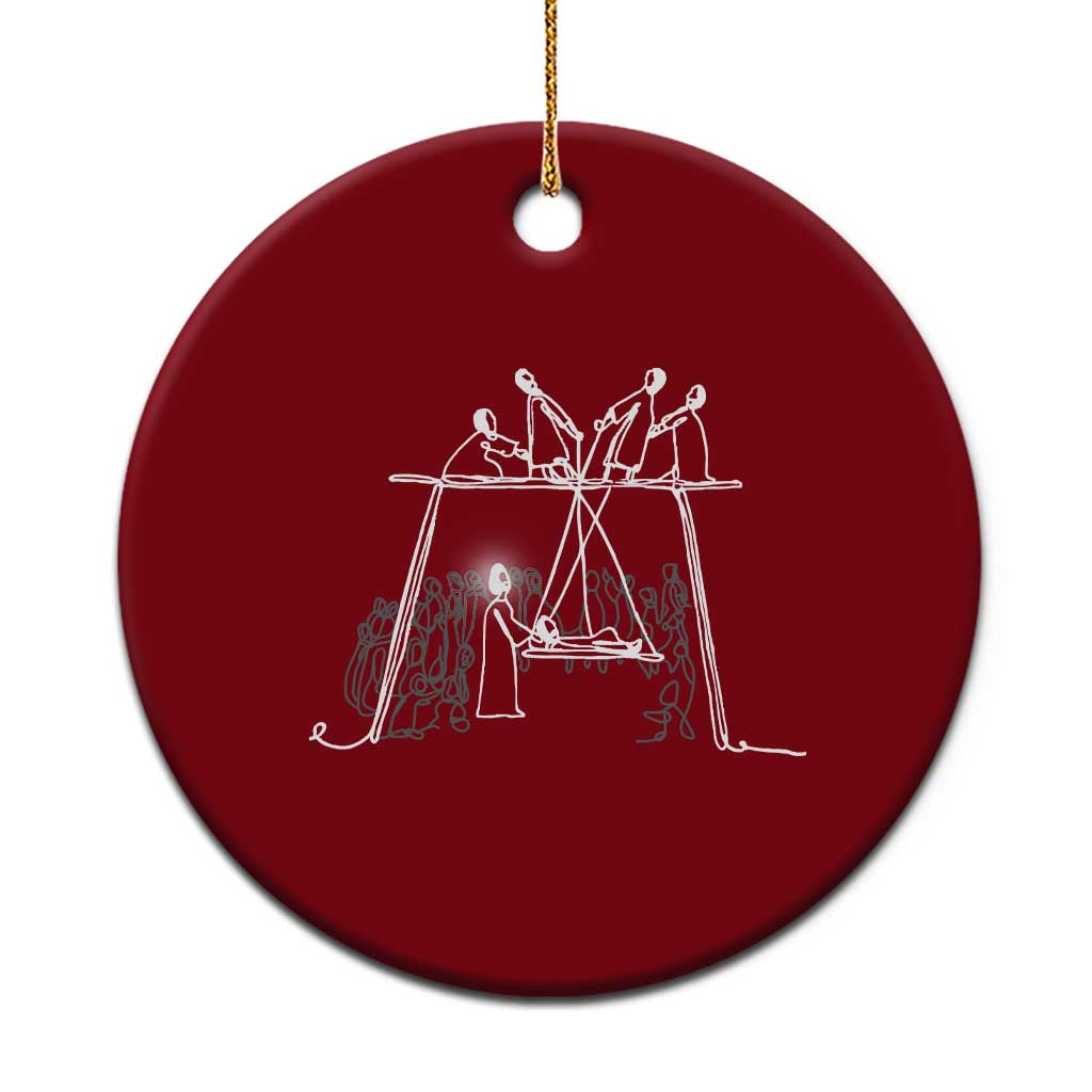 Paralyzed Man Christian Religious Jesus Healing Ceramic Ornament TS11 1pc Red Print Your Wear