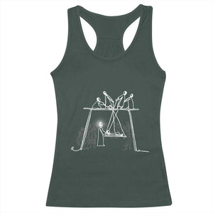 Paralyzed Man Christian Religious Jesus Healing Racerback Tank Top TS11 Dark Forest Green Print Your Wear