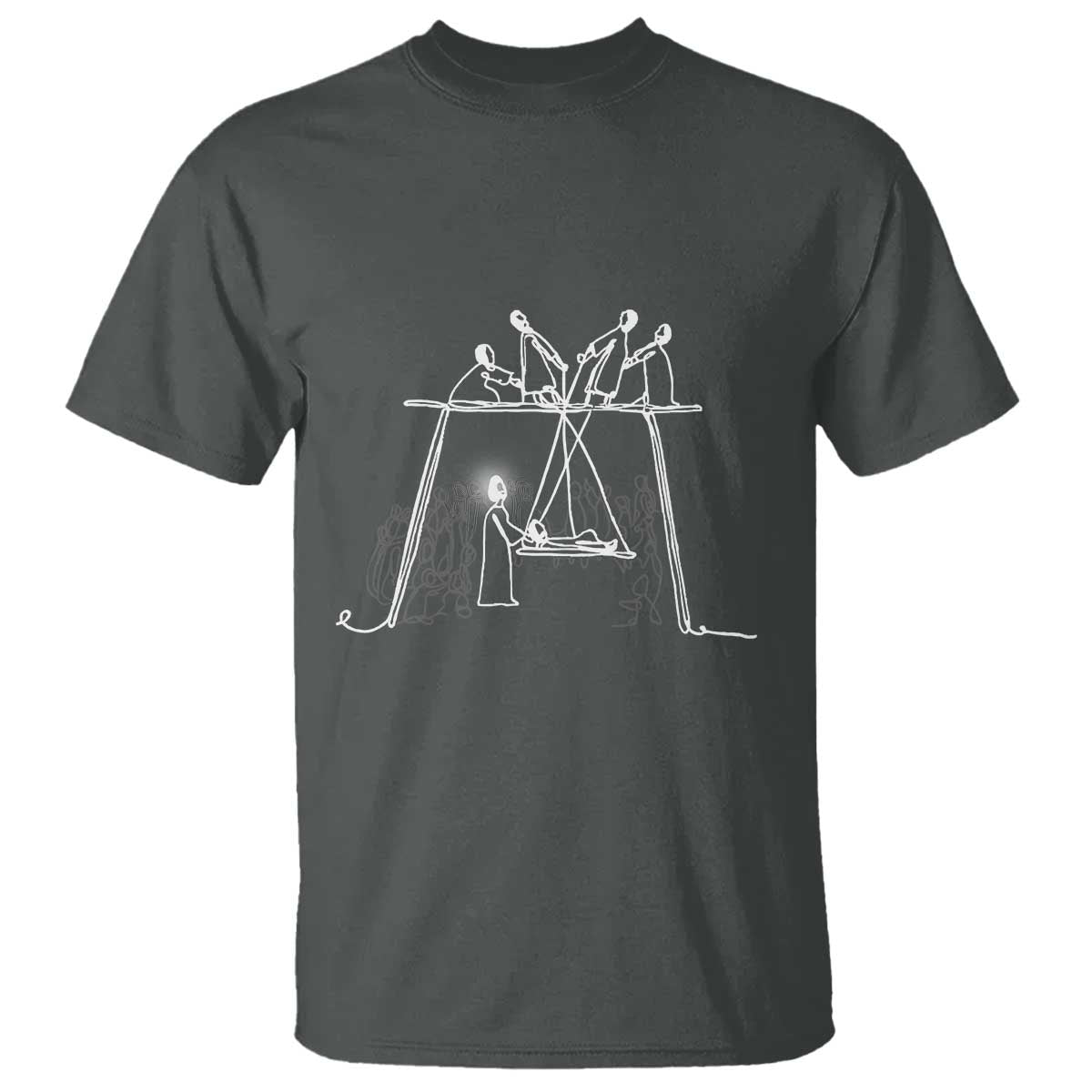 Paralyzed Man Christian Religious Jesus Healing T Shirt TS11 Dark Heather Print Your Wear