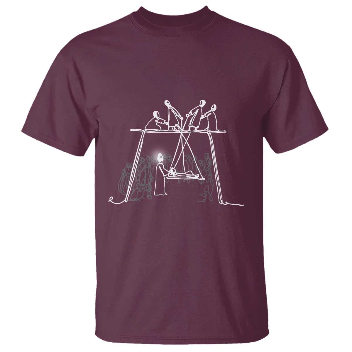Paralyzed Man Christian Religious Jesus Healing T Shirt TS11 Maroon Print Your Wear