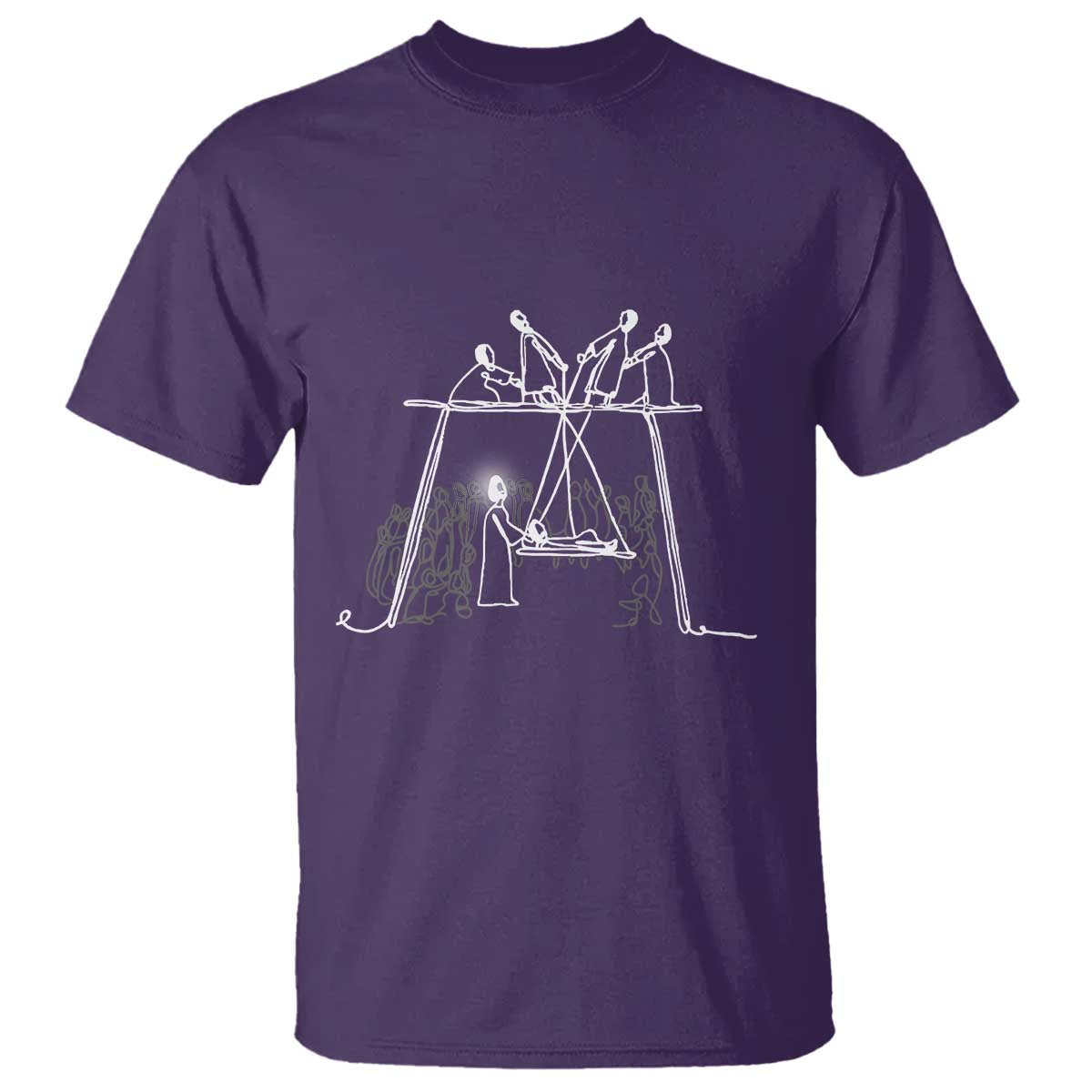 Paralyzed Man Christian Religious Jesus Healing T Shirt TS11 Purple Print Your Wear