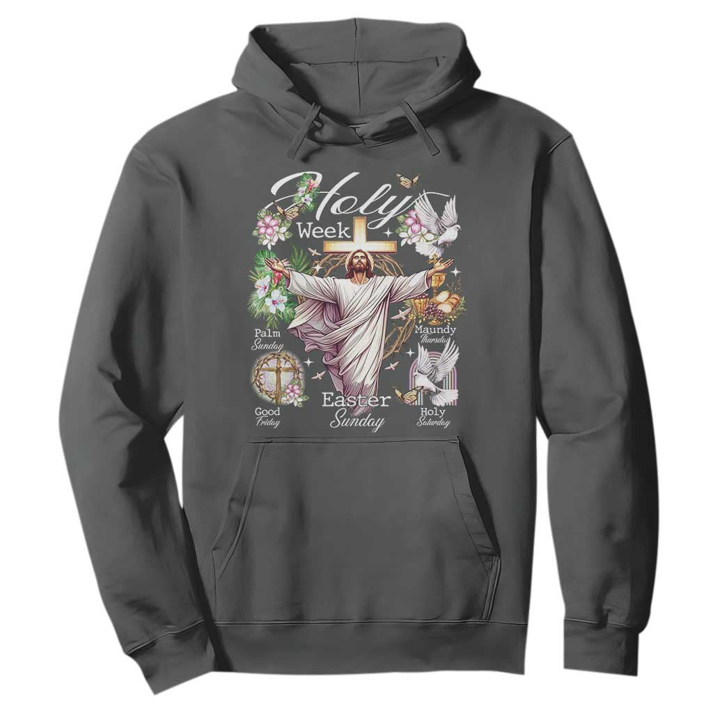 Religious Christian Easter Holy Week Christ Jesus Hoodie TS11 Dark Heather Print Your Wear