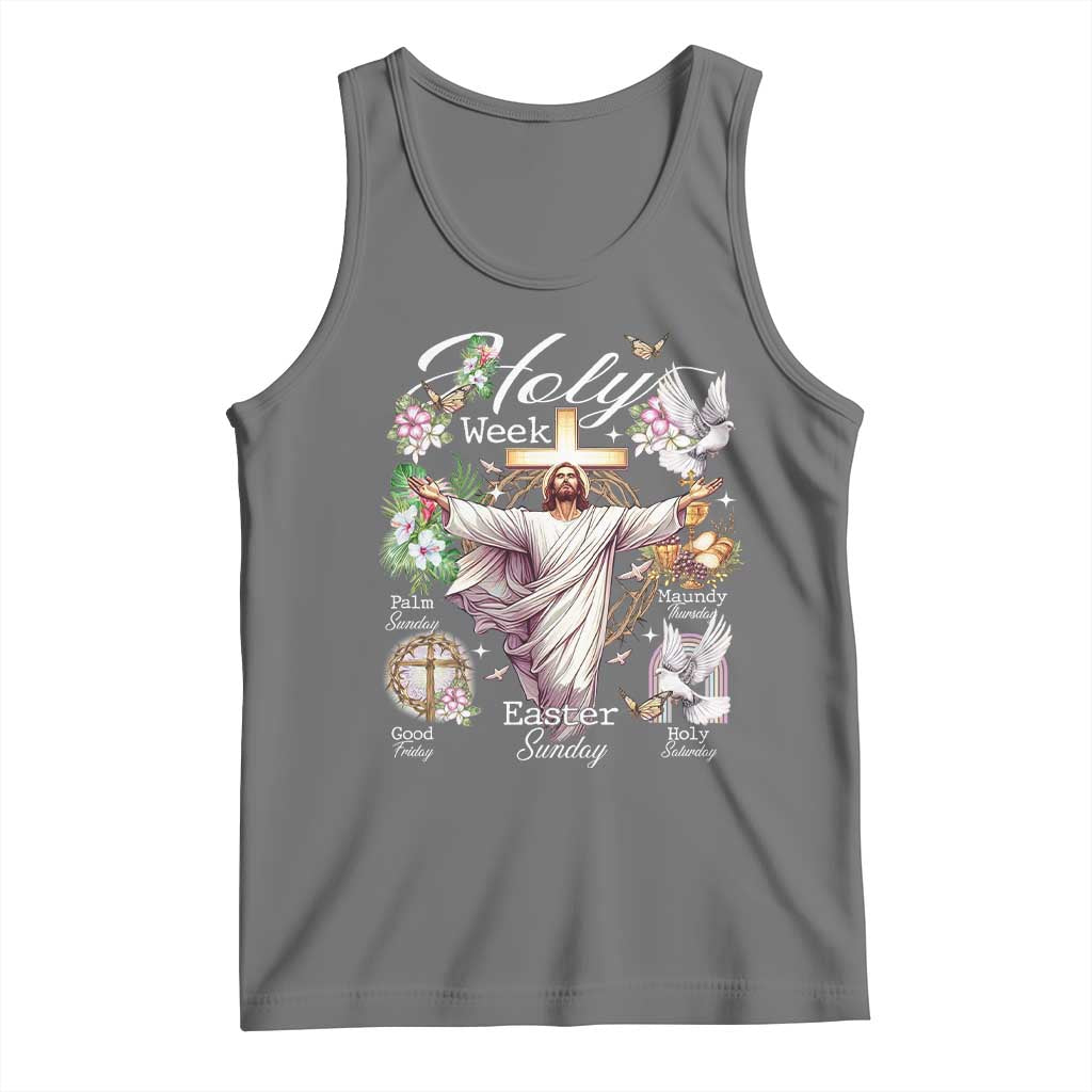 Religious Christian Easter Holy Week Christ Jesus Tank Top TS11 Black Heather Print Your Wear