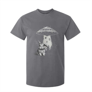Funny Easter Day UFO Bunny Alien Eggs T Shirt For Kid TS11 Charcoal Print Your Wear