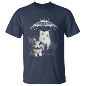 Funny Easter Day UFO Bunny Alien Eggs T Shirt TS11 Navy Print Your Wear