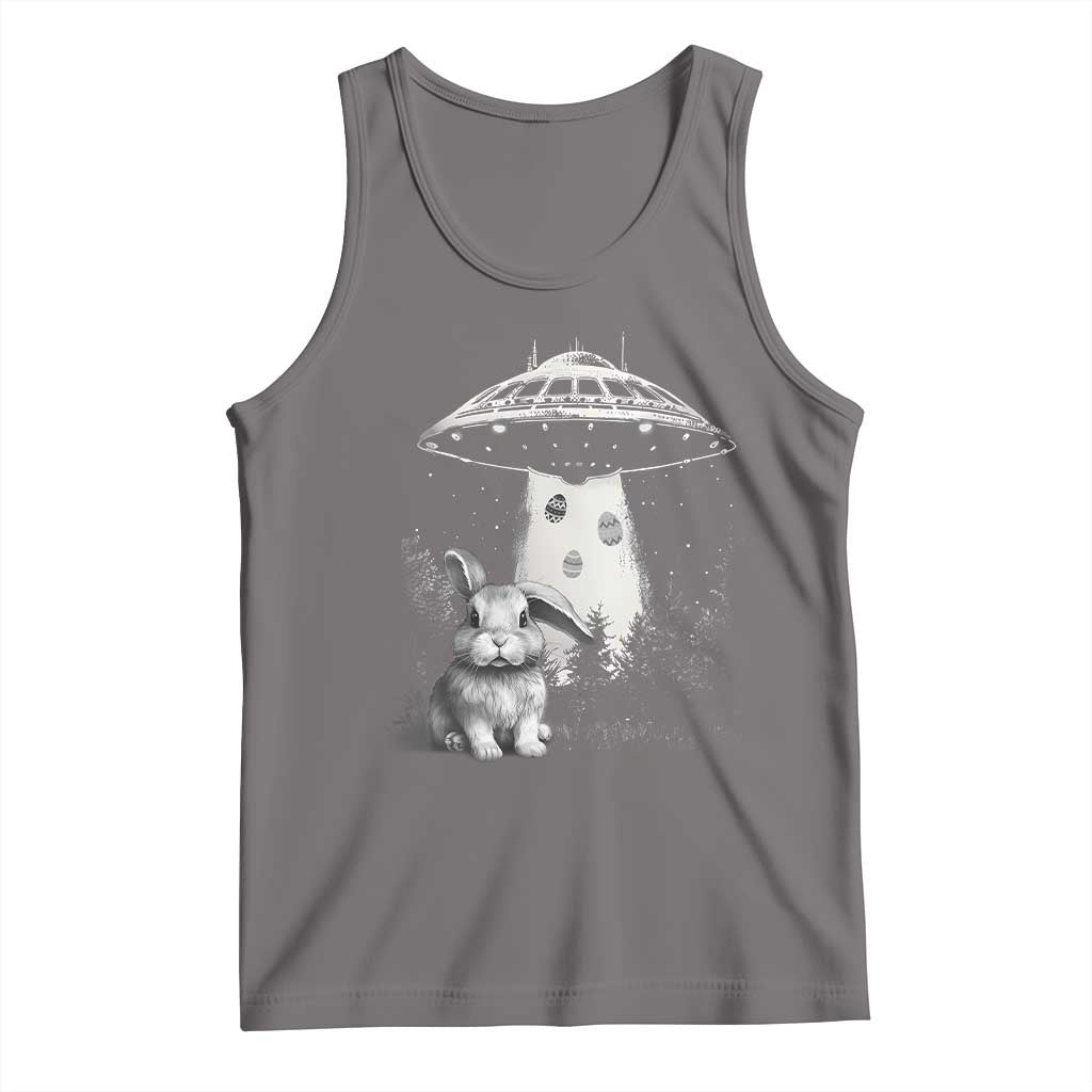 Funny Easter Day UFO Bunny Alien Eggs Tank Top TS11 Deep Heather Print Your Wear