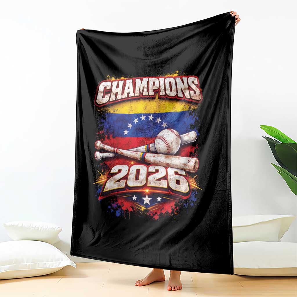 Venezuela Champions 2026 Baseball Lover Venezuelan Flag Throw Blanket TS11 Print Your Wear