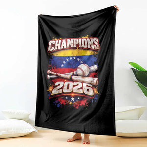 Venezuela Champions 2026 Baseball Lover Venezuelan Flag Throw Blanket TS11 Print Your Wear