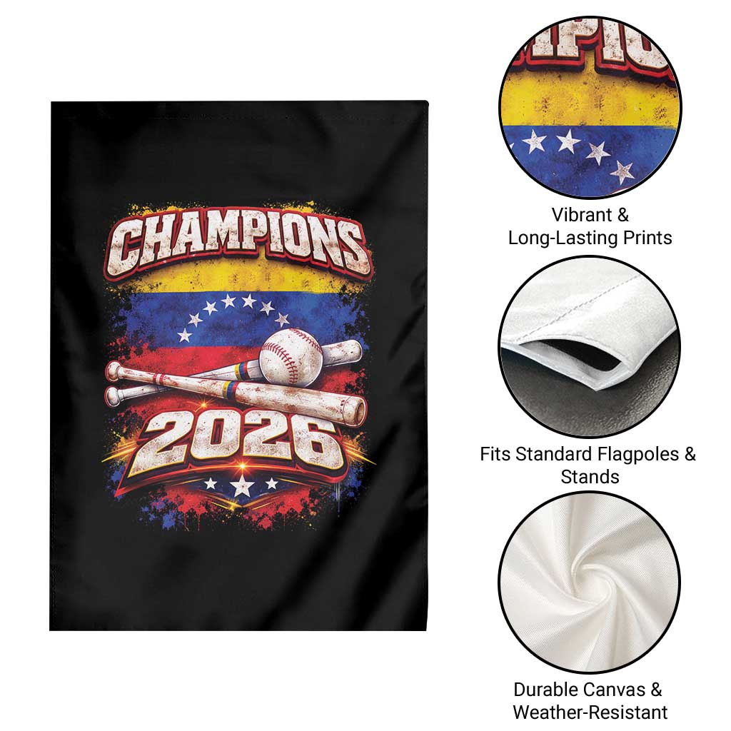 Venezuela Champions 2026 Baseball Lover Venezuelan Flag Garden Flag TS11 Print Your Wear