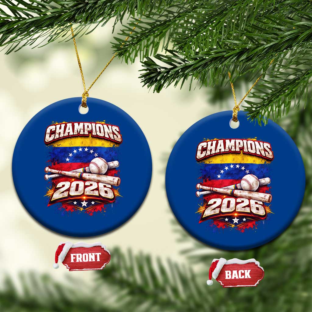 Venezuela Champions 2026 Baseball Lover Venezuelan Flag Ceramic Ornament TS11 1pc Blue Print Your Wear
