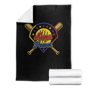 Arepa Power Venezuela Baseball Lover Throw Blanket Venezuelan Pride TS11 Black Print Your Wear