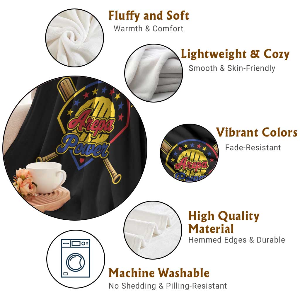 Arepa Power Venezuela Baseball Lover Throw Blanket Venezuelan Pride TS11 Print Your Wear