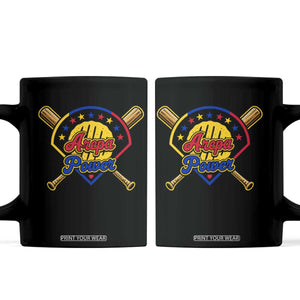 Arepa Power Venezuela Baseball Lover Coffee Mug Venezuelan Pride TS11 Black Print Your Wear