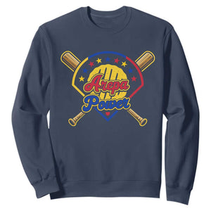 Arepa Power Venezuela Baseball Lover Sweatshirt Venezuelan Pride TS11 Navy Print Your Wear