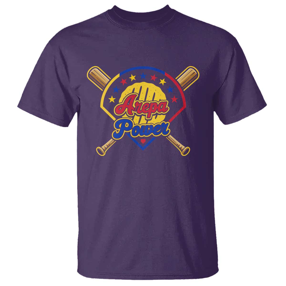 Arepa Power Venezuela Baseball Lover T Shirt Venezuelan Pride TS11 Purple Print Your Wear