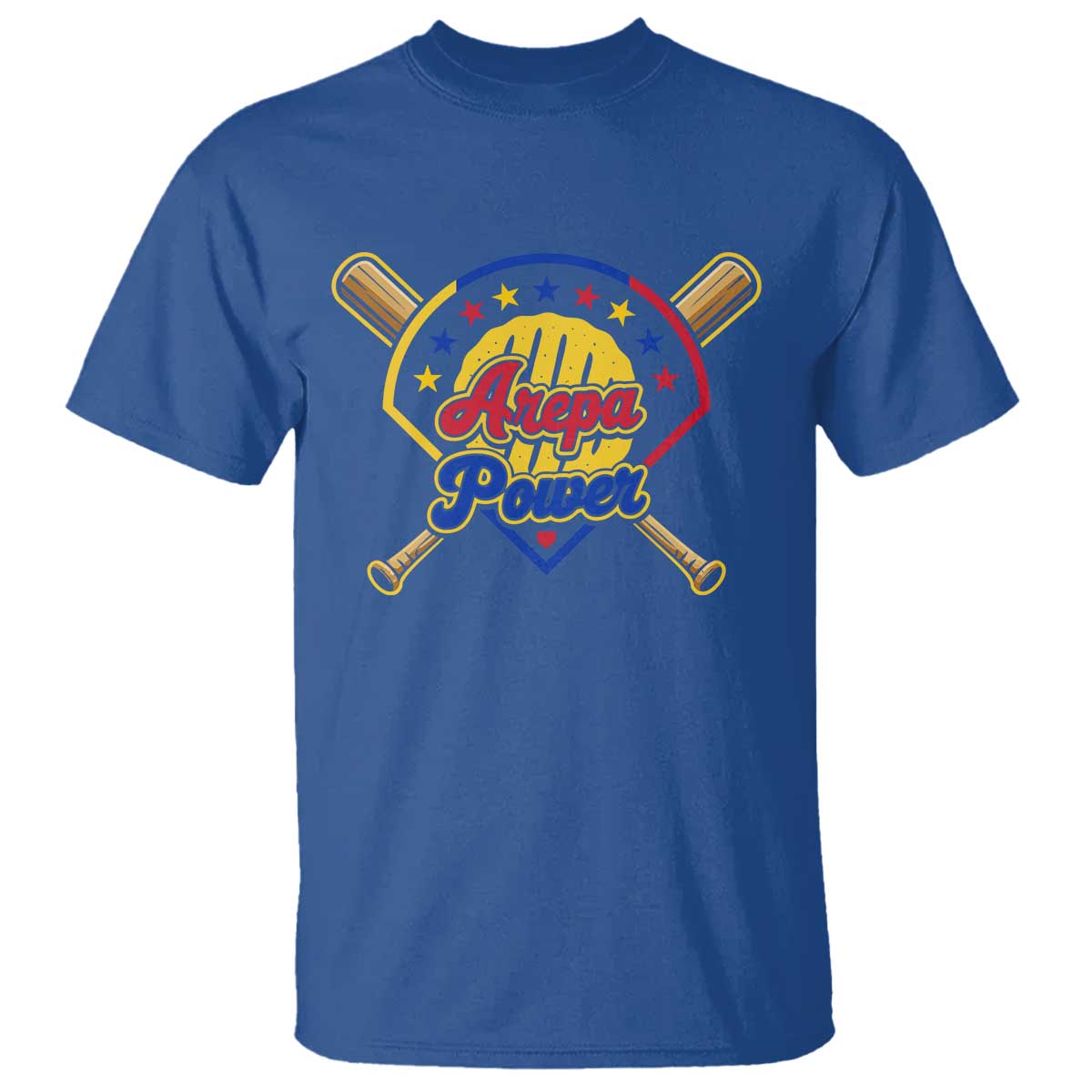 Arepa Power Venezuela Baseball Lover T Shirt Venezuelan Pride TS11 Royal Blue Print Your Wear