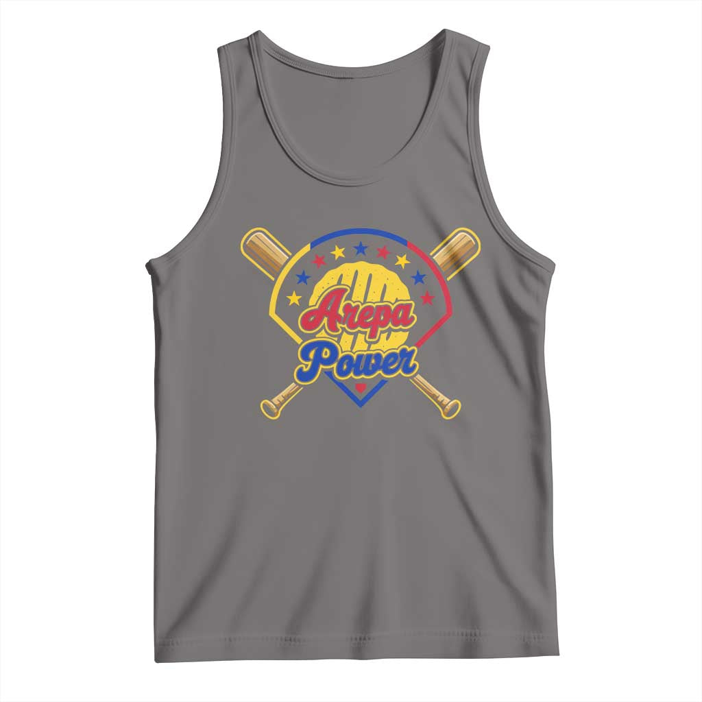 Arepa Power Venezuela Baseball Lover Tank Top Venezuelan Pride TS11 Deep Heather Print Your Wear