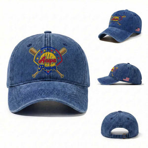 Arepa Power Venezuela Baseball Lover Washed Cotton Baseball Cap Venezuelan Pride TS11 Washed Cap Universal Fit Royal Blue Print Your Wear