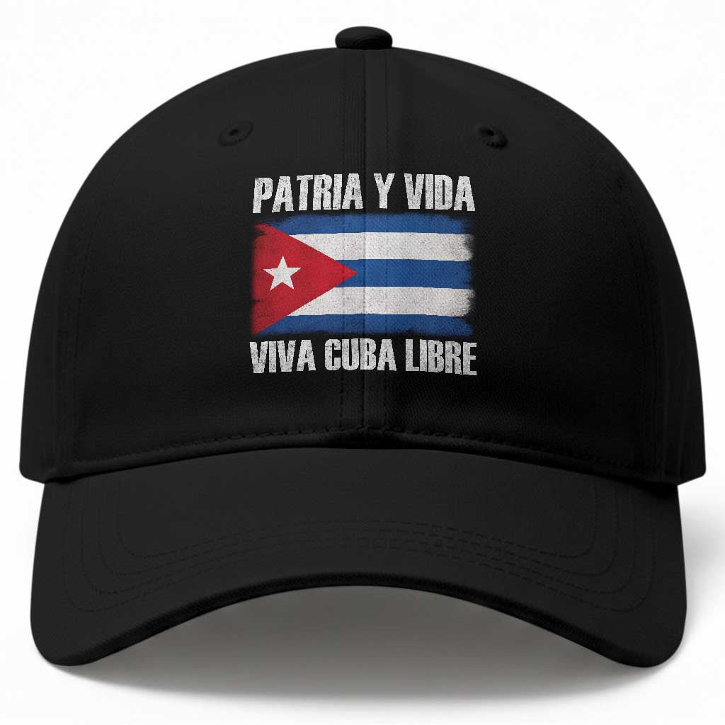 Patria y Vida Cuba Libre Baseball Cap Freedom Patriotic Cuban Flag TS11 Print Your Wear