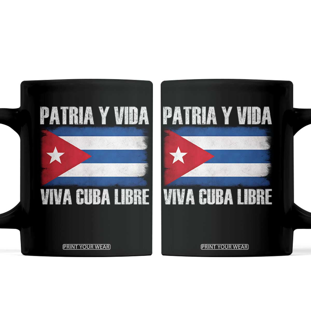 Patria y Vida Cuba Libre Coffee Mug Freedom Patriotic Cuban Flag TS11 Black Print Your Wear
