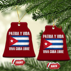 Patria y Vida Cuba Libre Ceramic Ornament Freedom Patriotic Cuban Flag TS11 Print Your Wear