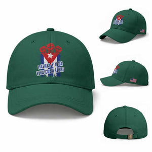 Patria y Vida Cuba Libre Baseball Cap Cuba Flag Fist Freedom Movement TS11 Baseball Cap Universal Fit Irish Green Print Your Wear