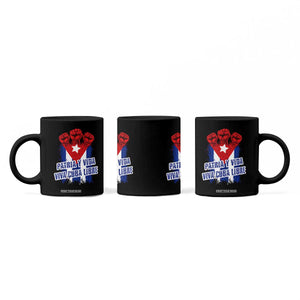 Patria y Vida Cuba Libre Coffee Mug Cuba Flag Fist Freedom Movement TS11 Print Your Wear