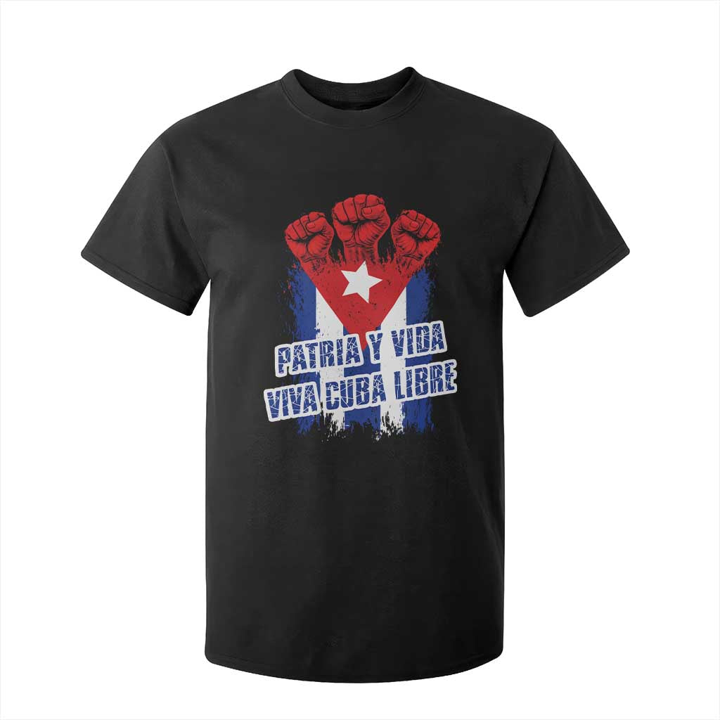 Patria y Vida Cuba Libre T Shirt For Kid Cuba Flag Fist Freedom Movement TS11 Black Print Your Wear
