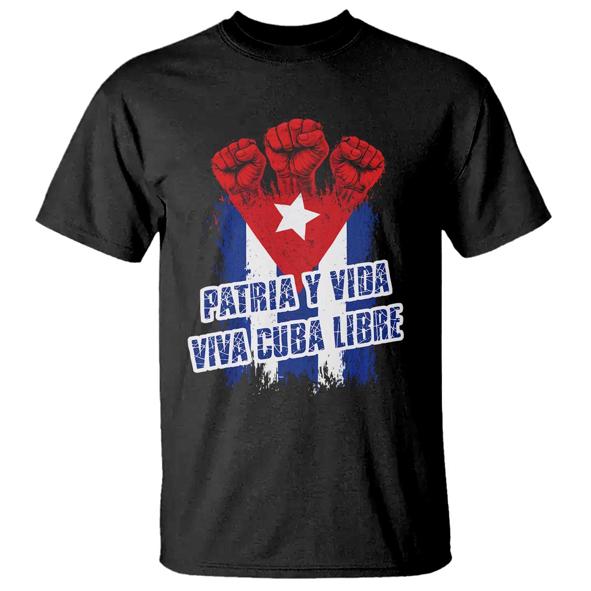Patria y Vida Cuba Libre T Shirt Cuba Flag Fist Freedom Movement TS11 Black Print Your Wear