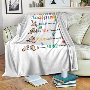 Autism Awareness Acceptance Hand Sign Language SPED Teacher Throw Blanket TS11 Print Your Wear