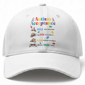 Autism Awareness Acceptance Hand Sign Language SPED Teacher Baseball Cap TS11 Print Your Wear