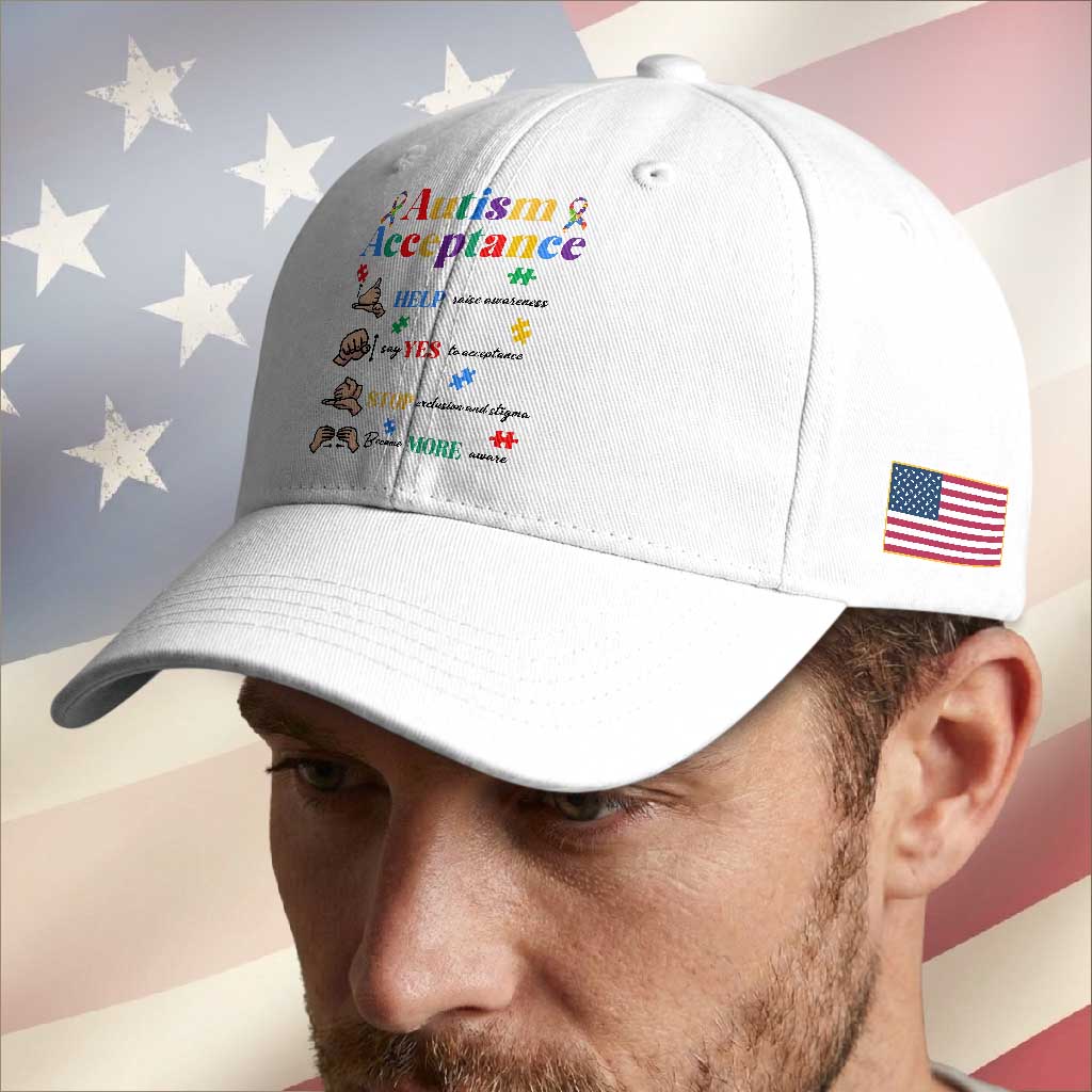 Autism Awareness Acceptance Hand Sign Language SPED Teacher Baseball Cap TS11 Print Your Wear