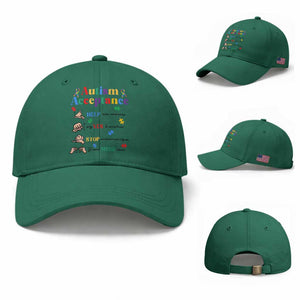 Autism Awareness Acceptance Hand Sign Language SPED Teacher Baseball Cap TS11 Baseball Cap Universal Fit Irish Green Print Your Wear