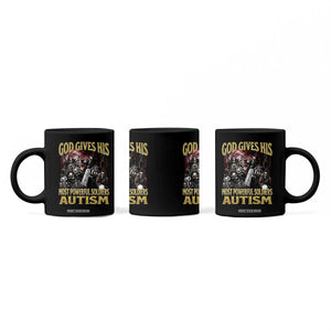 God Gives His Most Powerful Soldiers Autism Coffee Mug Funny Hard Skeleton Meme TS11 Print Your Wear