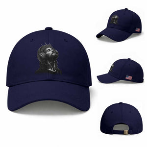 Jesus with Headphones Christ Religious Christian Music Lover Baseball Cap