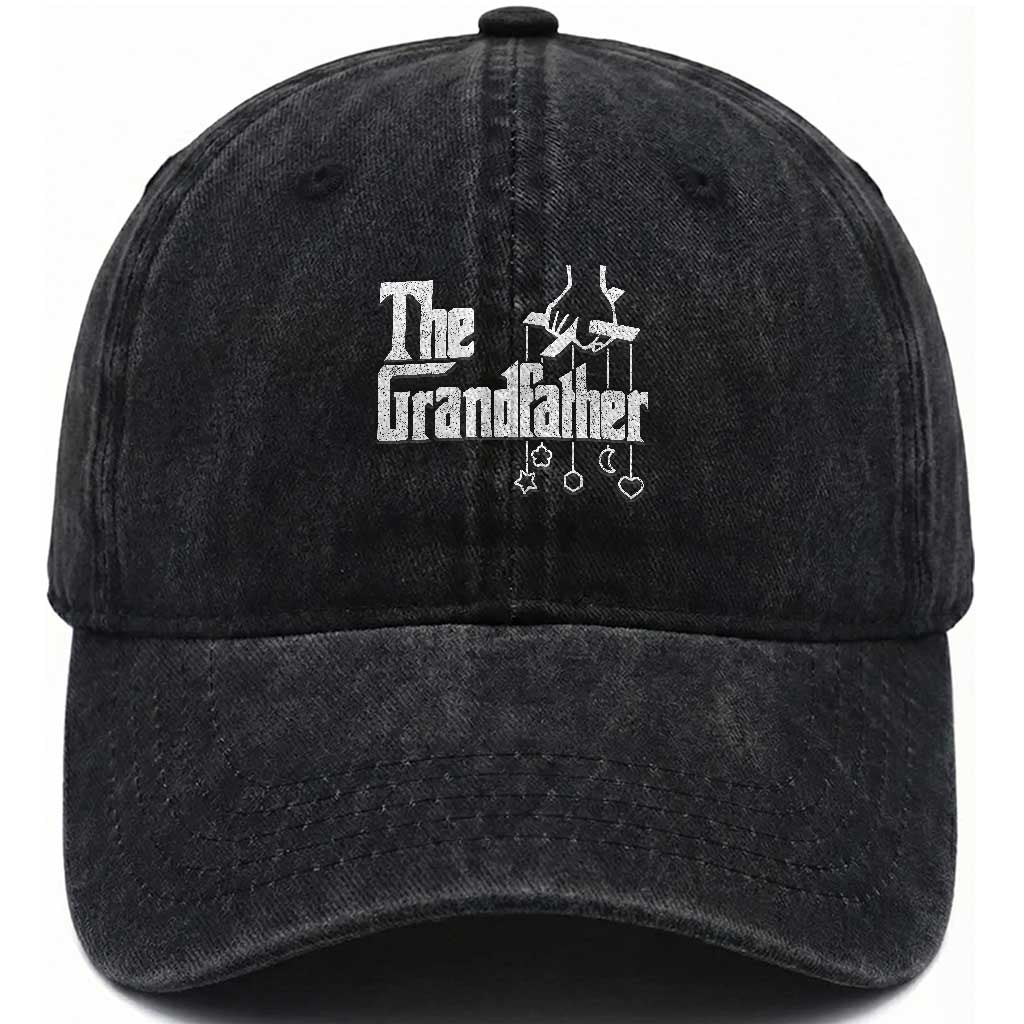 The Grandfather Washed Cotton Baseball Cap Funny Grandpa Italian Mafia Style Father's Day TS11 Print Your Wear