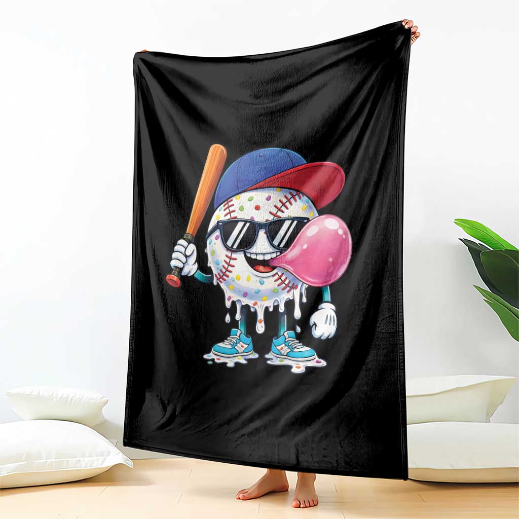 Baseball Bubble Gum Sports Game Day Throw Blanket TS11 Print Your Wear