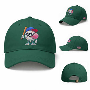 Baseball Bubble Gum Sports Game Day Baseball Cap TS11 Baseball Cap Universal Fit Irish Green Print Your Wear