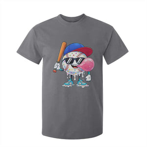 Baseball Bubble Gum Sports Game Day T Shirt For Kid TS11 Charcoal Print Your Wear