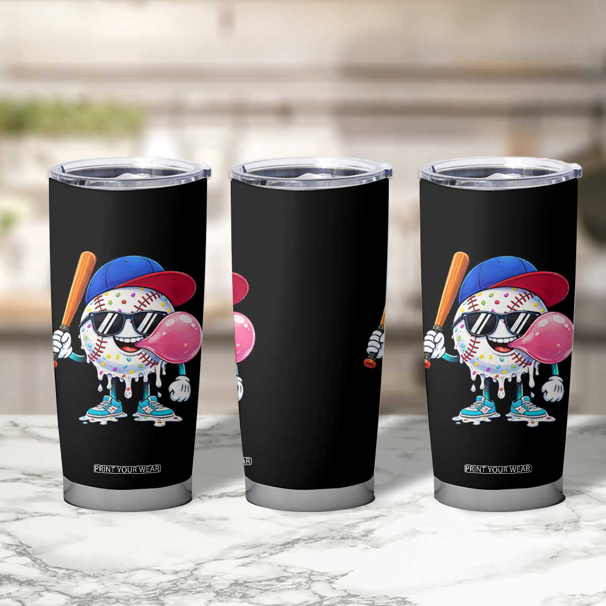 Baseball Bubble Gum Sports Game Day Tumbler Cup TS11 Print Your Wear