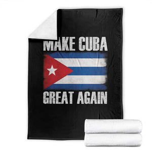Make Cuba Great Again Throw Blanket Vintage Cuban Map TS11 Black Print Your Wear