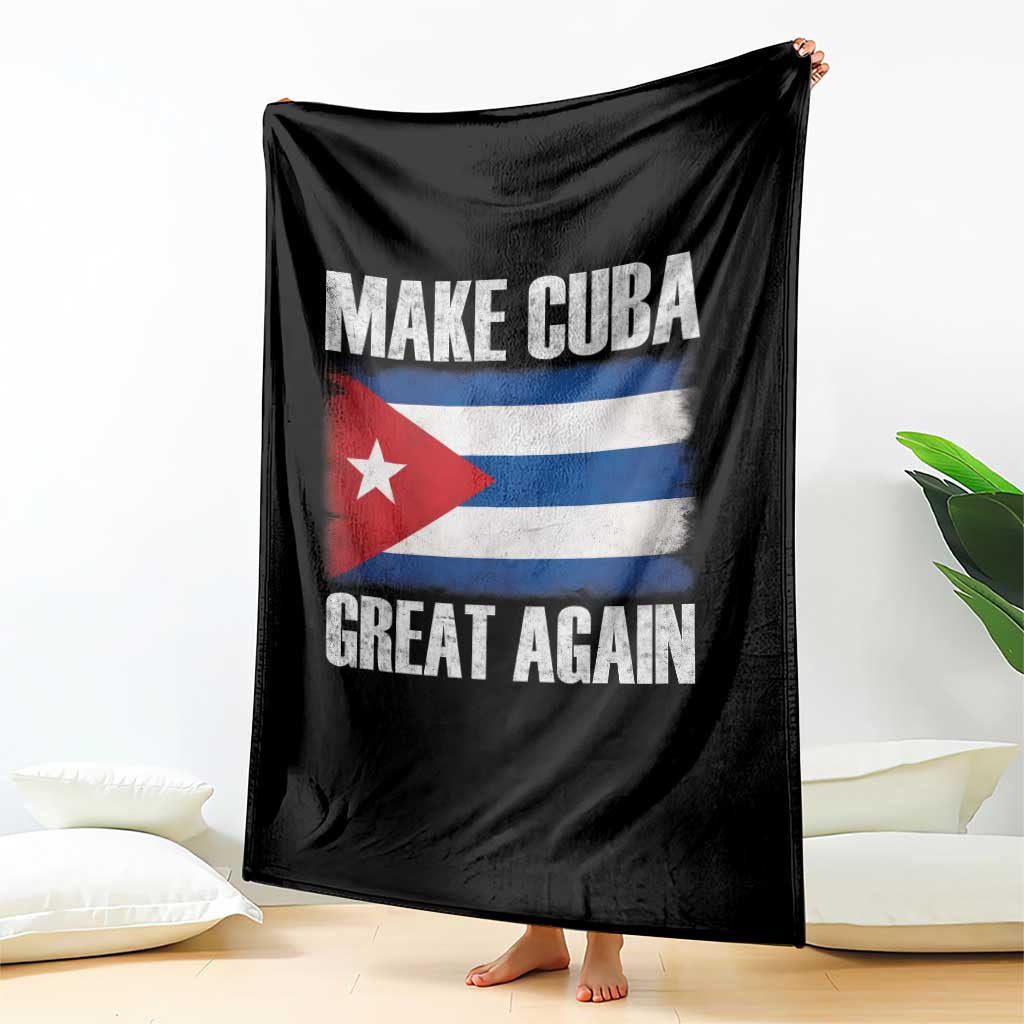 Make Cuba Great Again Throw Blanket Vintage Cuban Map TS11 Print Your Wear