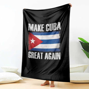 Make Cuba Great Again Throw Blanket Vintage Cuban Map TS11 Print Your Wear