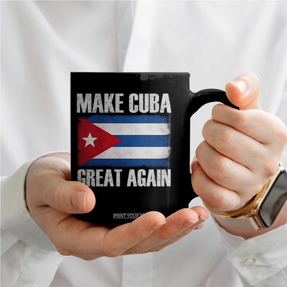 Make Cuba Great Again Coffee Mug Vintage Cuban Map TS11 Print Your Wear