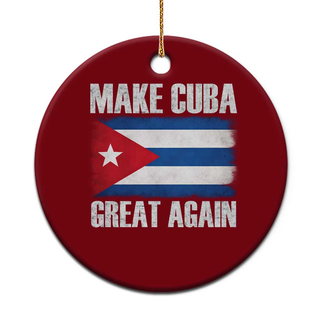 Make Cuba Great Again Ceramic Ornament Vintage Cuban Map TS11 1pc Red Print Your Wear