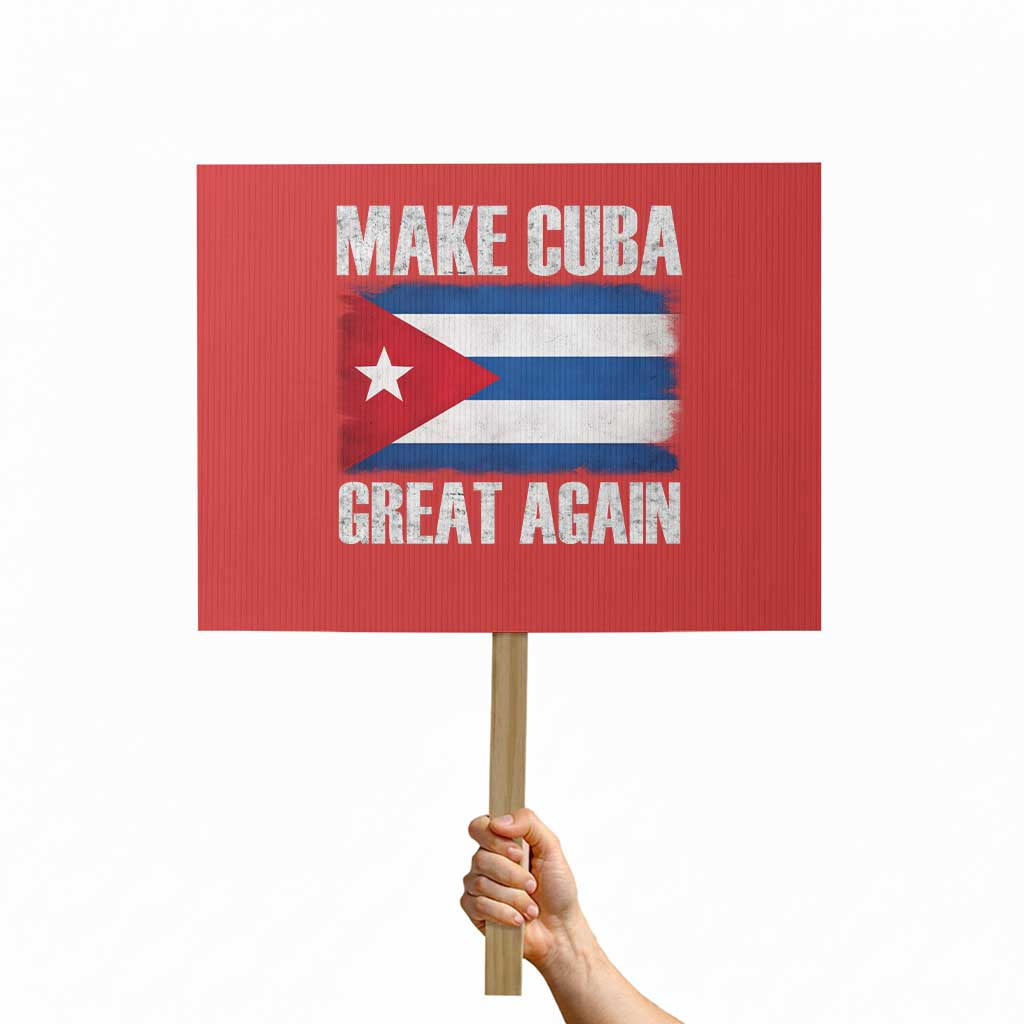 Make Cuba Great Again Protest Sign Vintage Cuban Map TS11 Horizontal 18