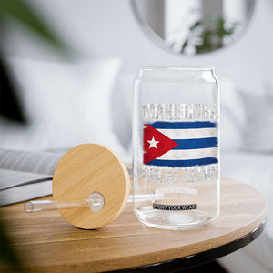 Make Cuba Great Again Glass Can Vintage Cuban Map TS11 Print Your Wear