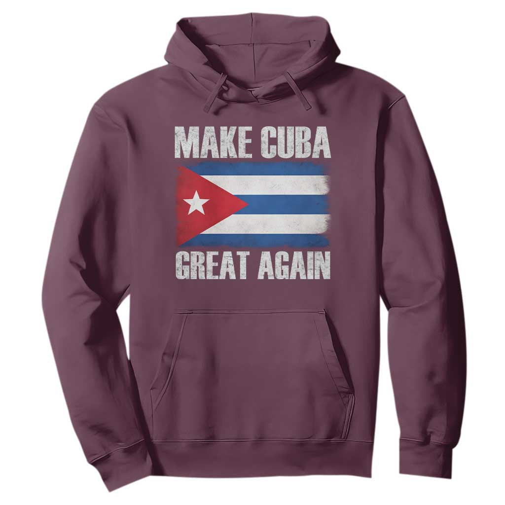 Make Cuba Great Again Hoodie Vintage Cuban Map TS11 Maroon Print Your Wear