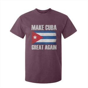 Make Cuba Great Again T Shirt For Kid Vintage Cuban Map TS11 Maroon Print Your Wear