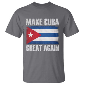 Make Cuba Great Again T Shirt Vintage Cuban Map TS11 Charcoal Print Your Wear
